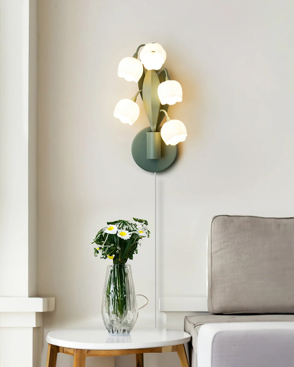 Bell Orchid Plug In Wall Lamp