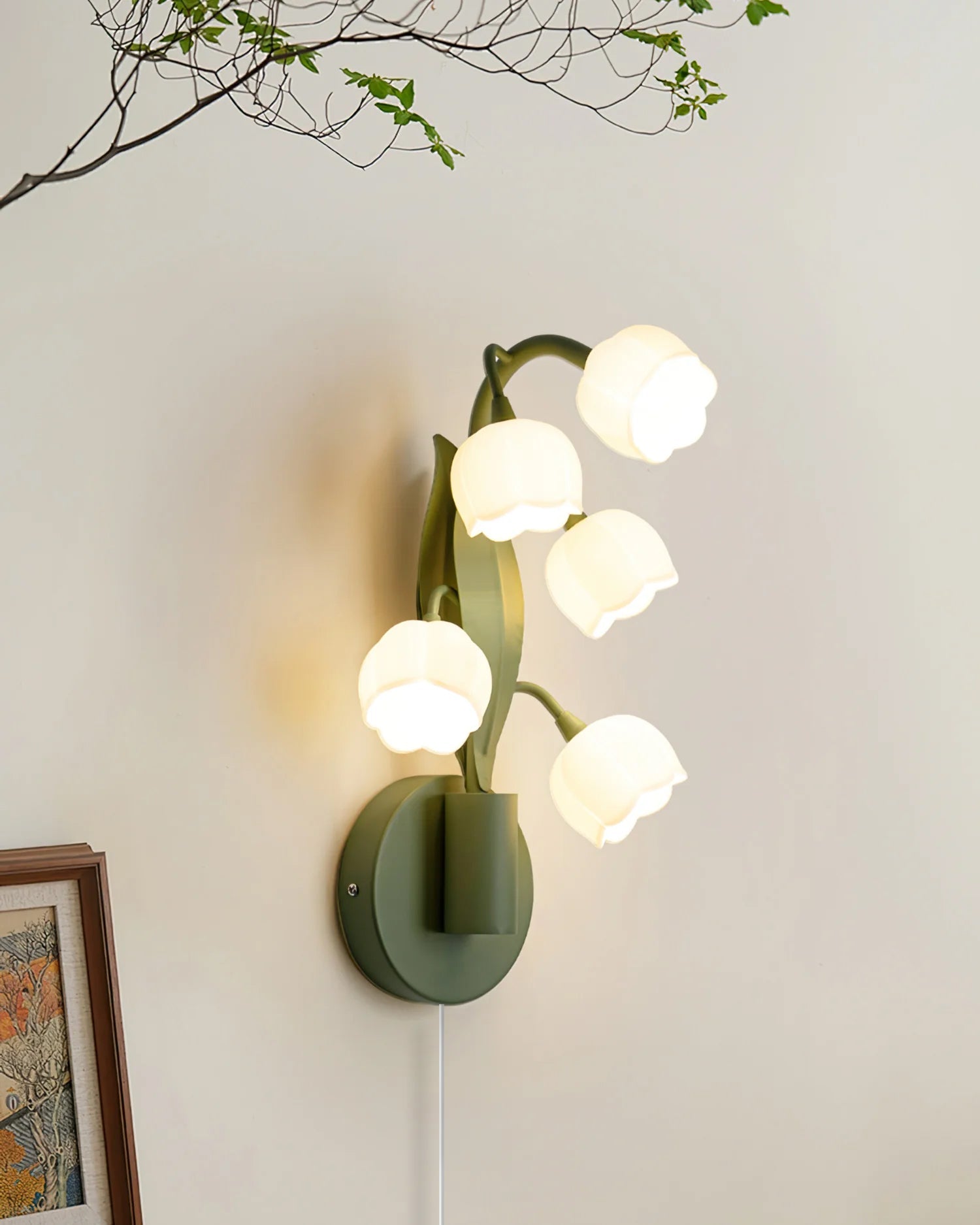 Bell Orchid Plug In Wall Lamp
