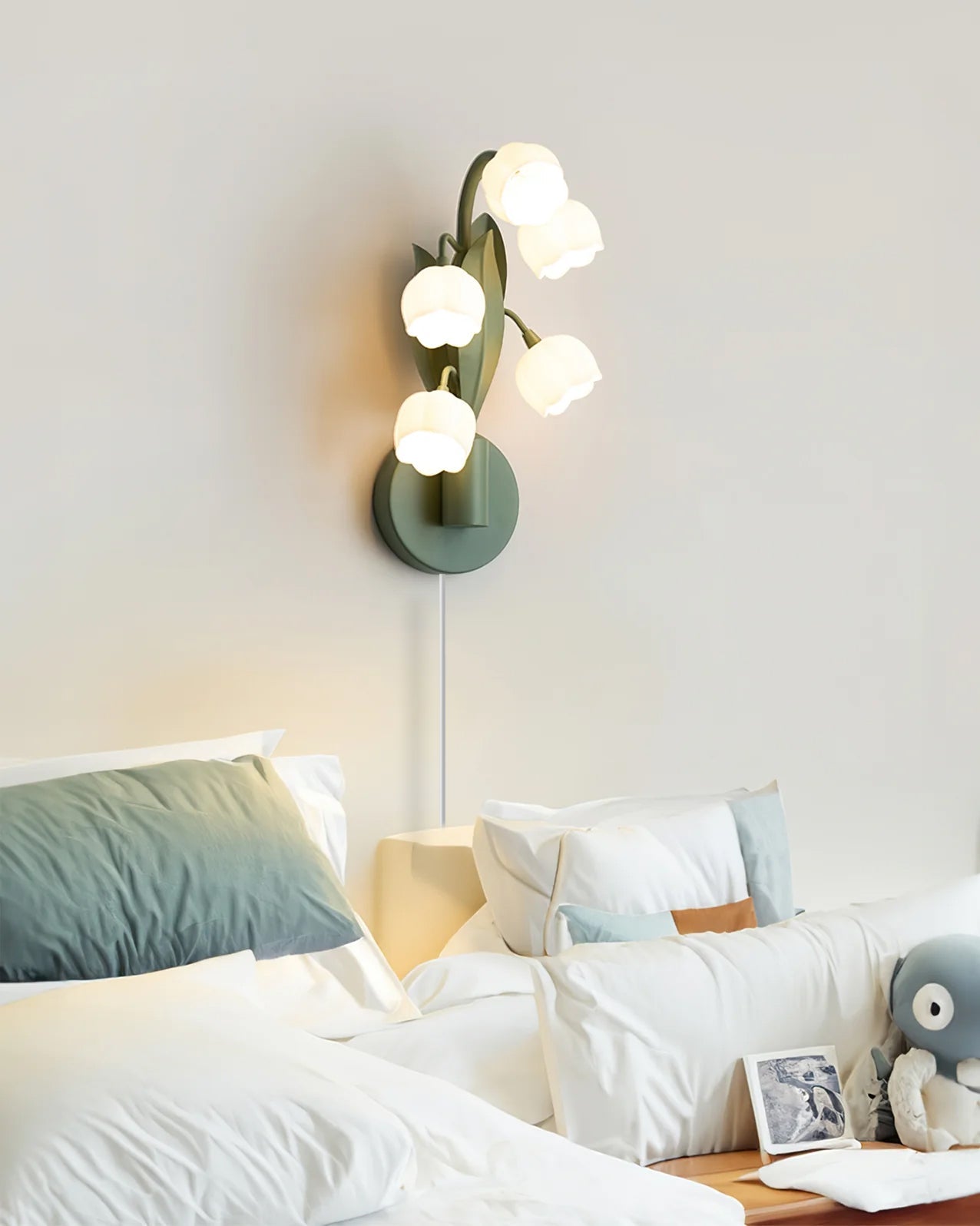 Bell Orchid Plug In Wall Lamp