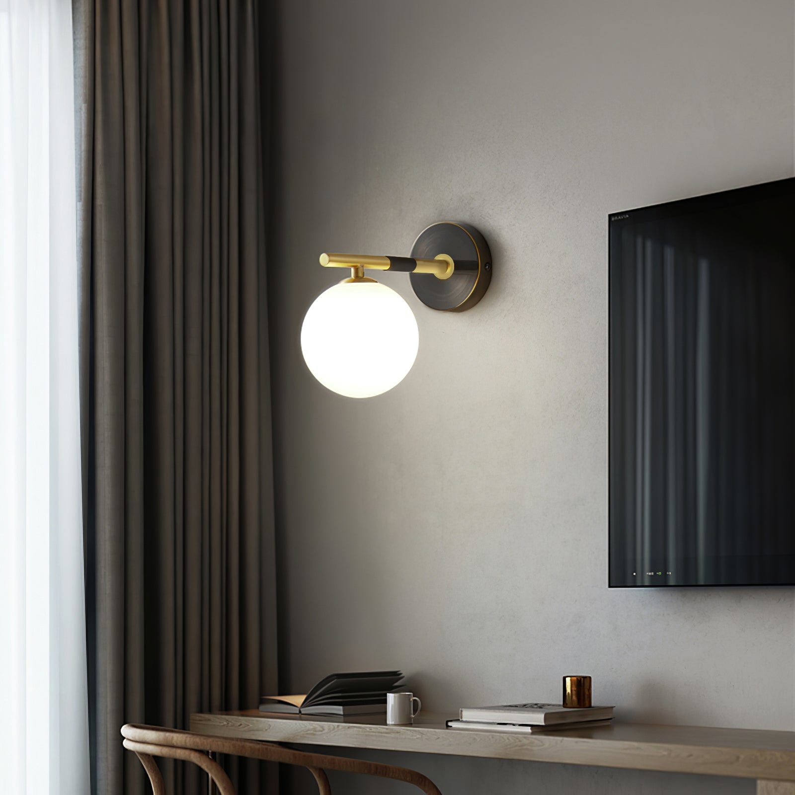 Brass Global Wall Lamp