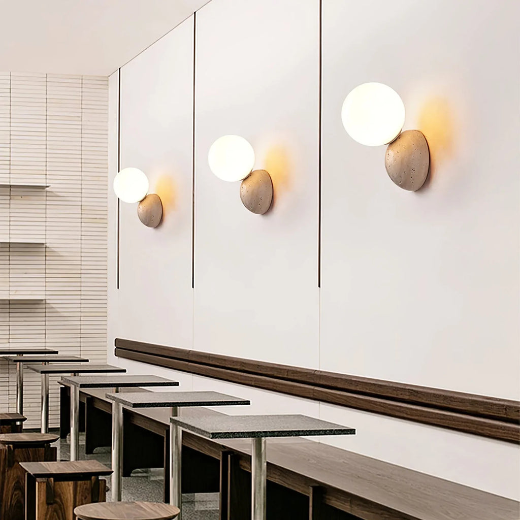 Celestial Travertine Tion Wall Lamp