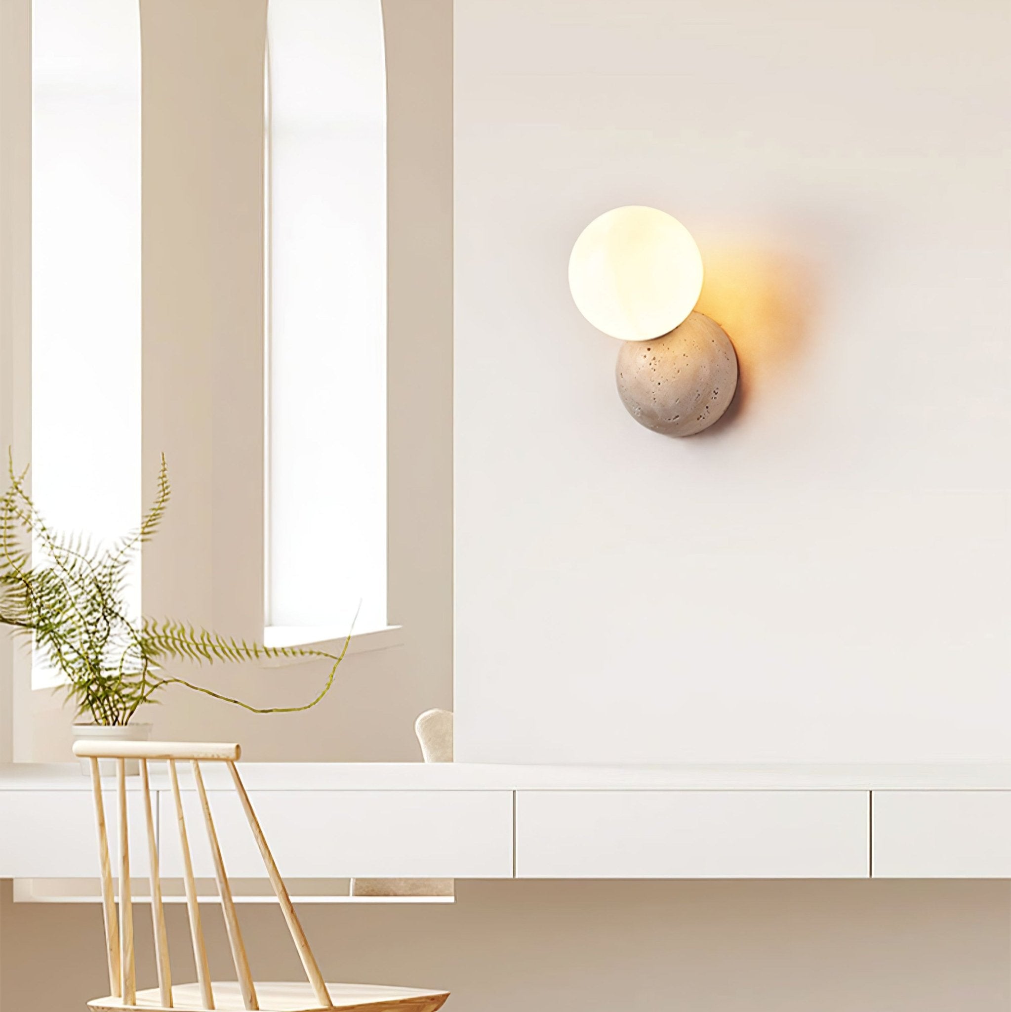 Celestial Travertine Wall Sconce