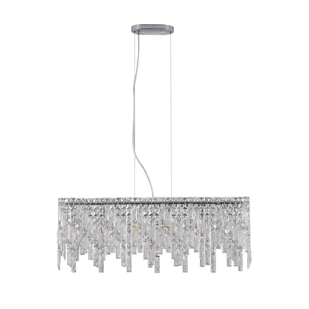 24"/35" Modern Round/Oval Crystal Chandelier