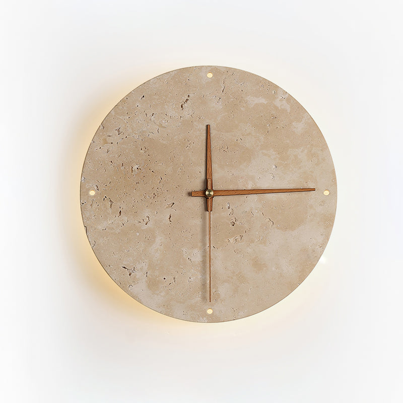 Clock Travertine Wall Lamp