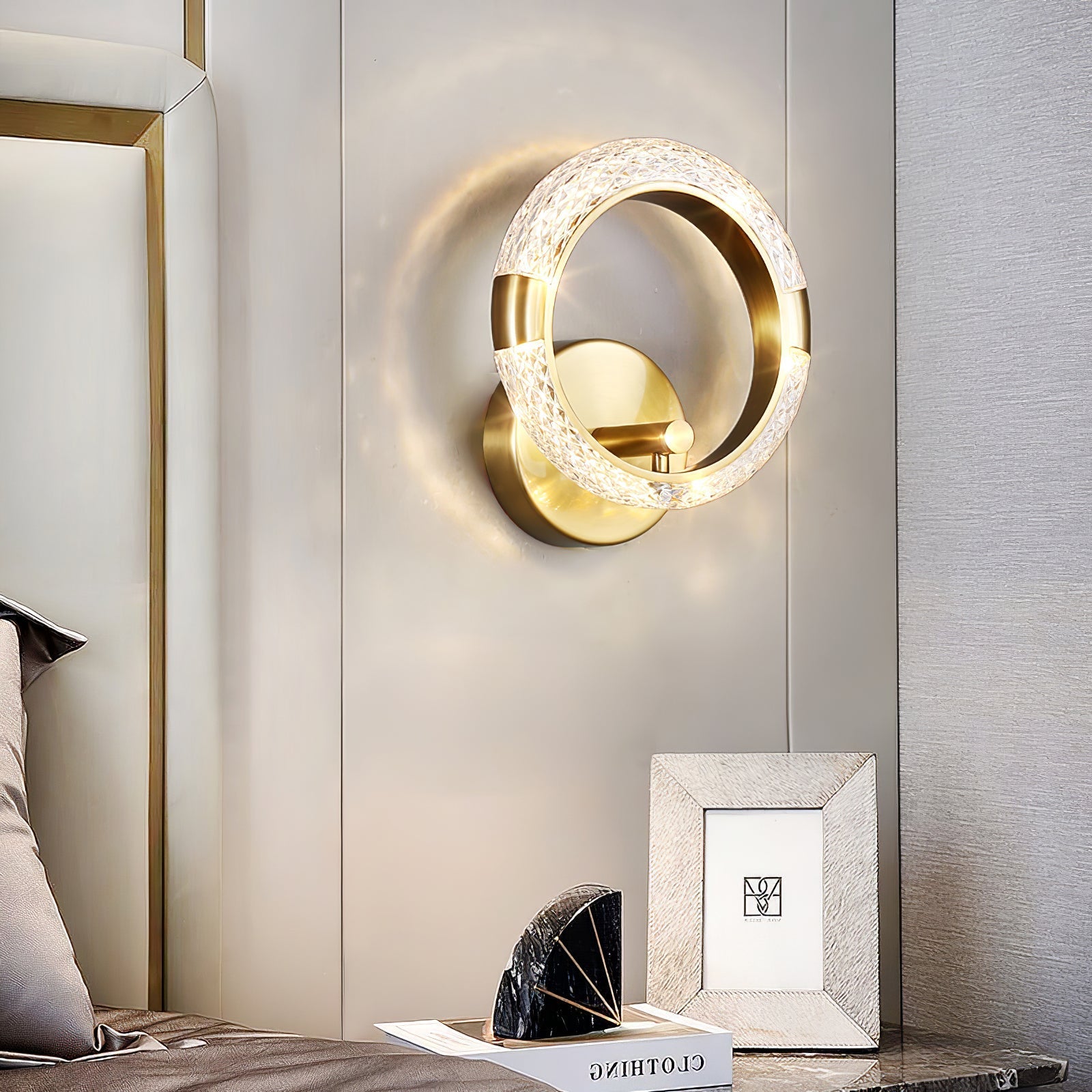 Crystal LED Round Wall Light