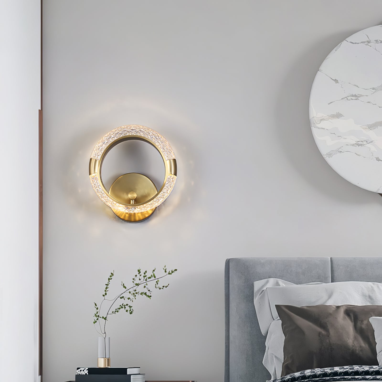 Crystal LED Round Wall Light