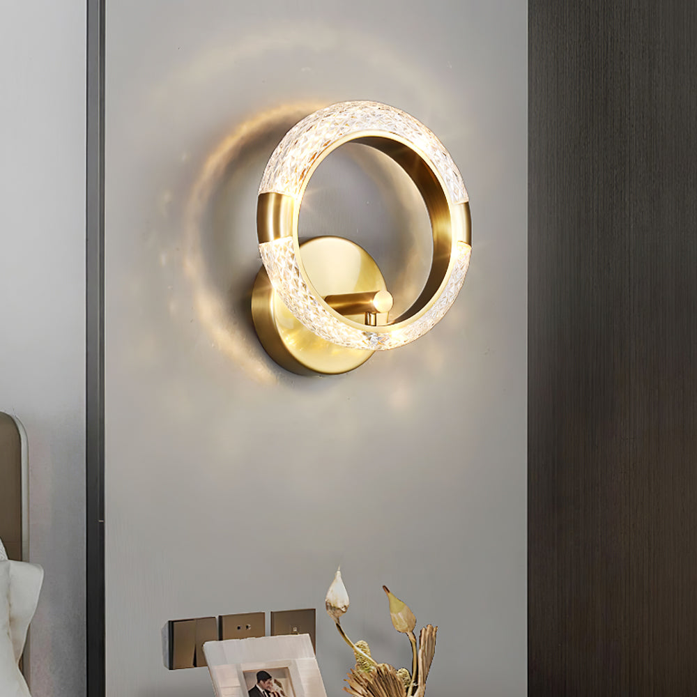 Crystal LED Round Wall Light