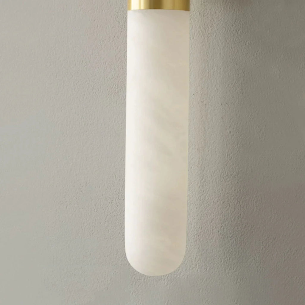 Cylindrical Alabaster Slim Wall Lamp