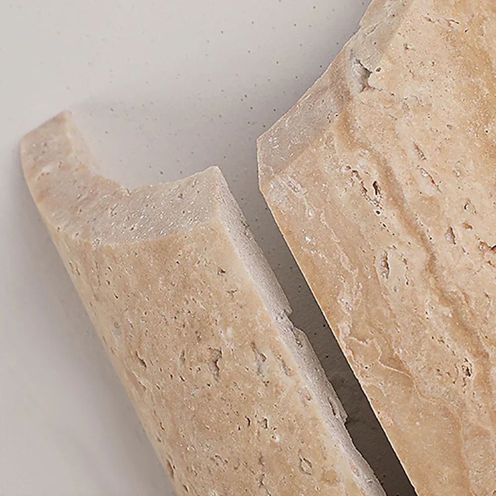 Cylindrical Y Shaped Travertine Wall Lamp