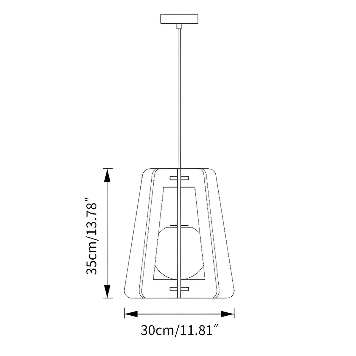Square Pavilion Acoustic Pendant Lighting