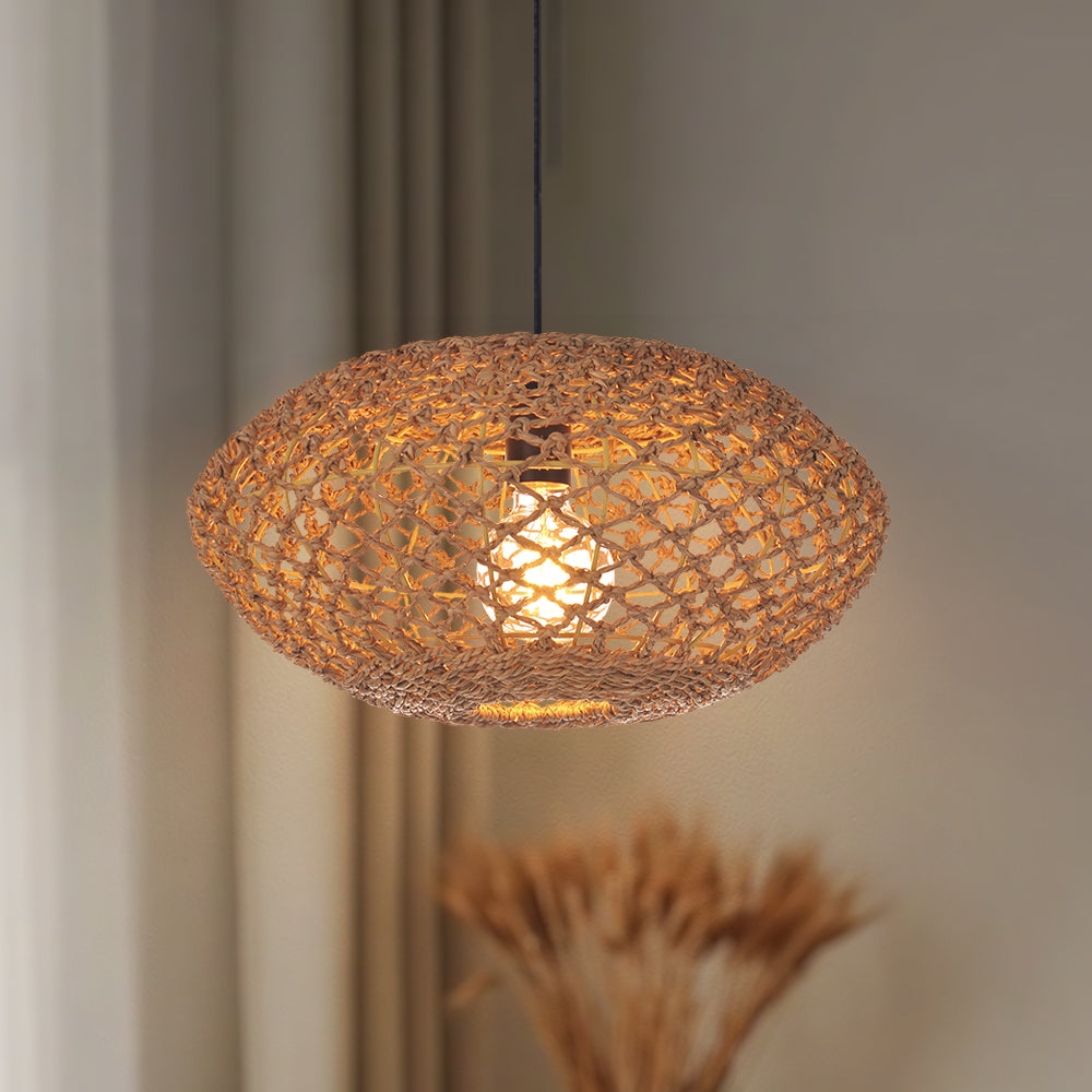 UFO Straw Pendant Light