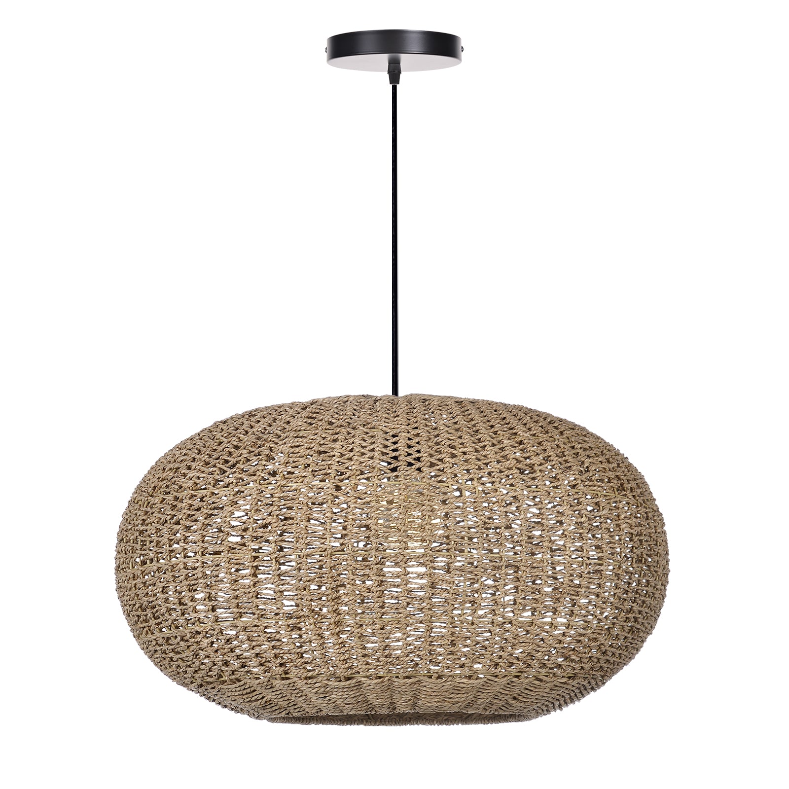 Vintage straw pendant light