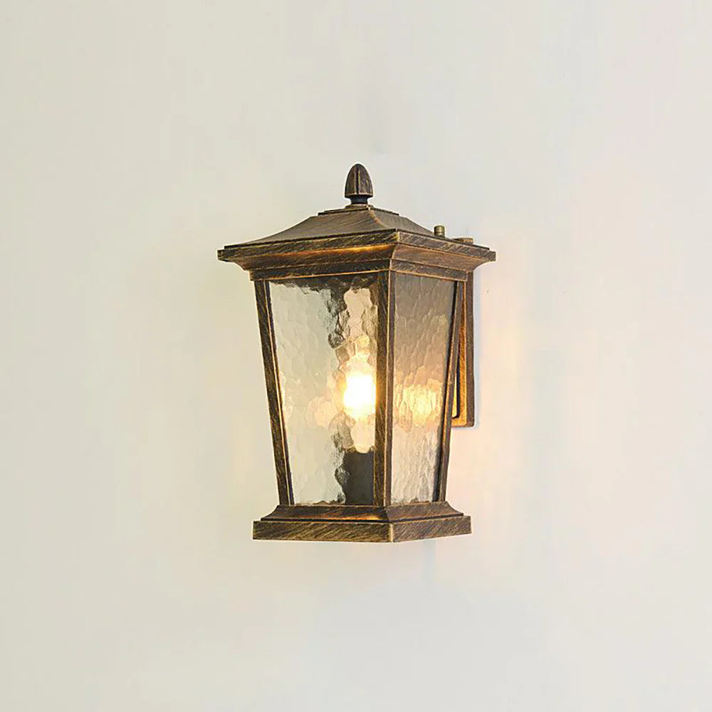 Glass Cottage Bird Cage Outdoor Wall Light