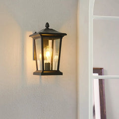 Glass Cottage Bird Cage Outdoor Wall Light