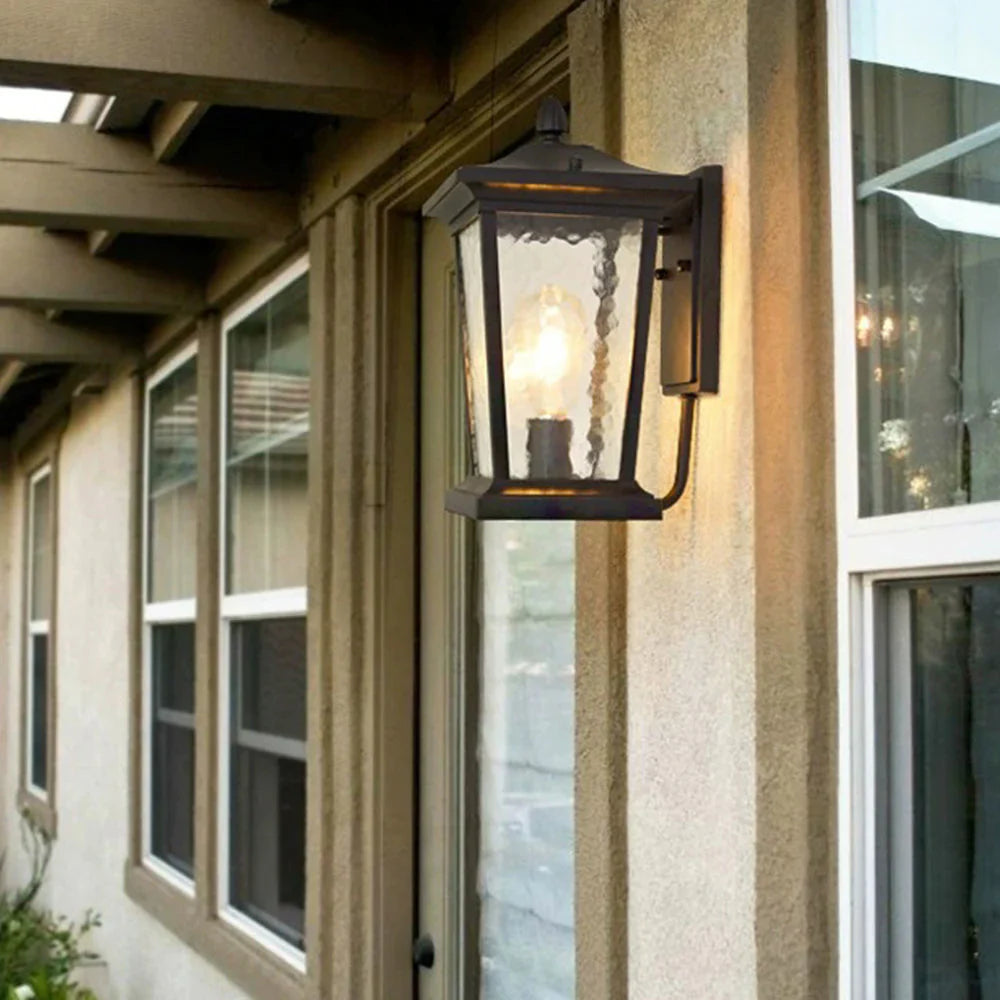 Glass Cottage Bird Cage Outdoor Wall Light