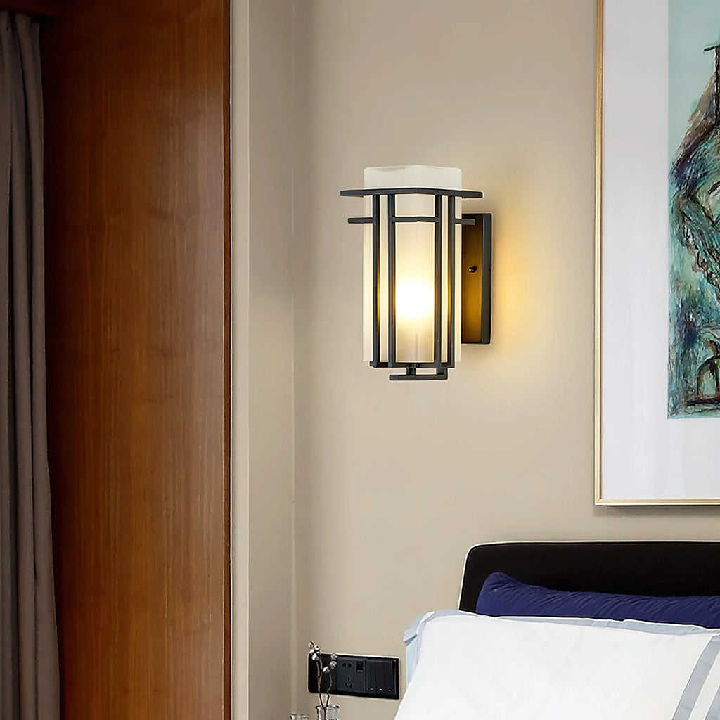 Glass Linden Outdoor Wall Lamp