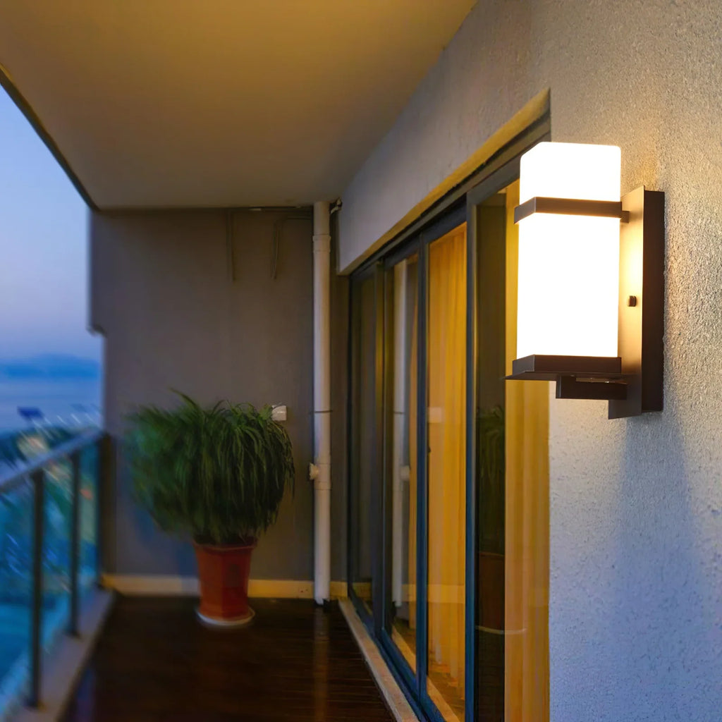 Glass Mcdade Square Outdoor Wall Light