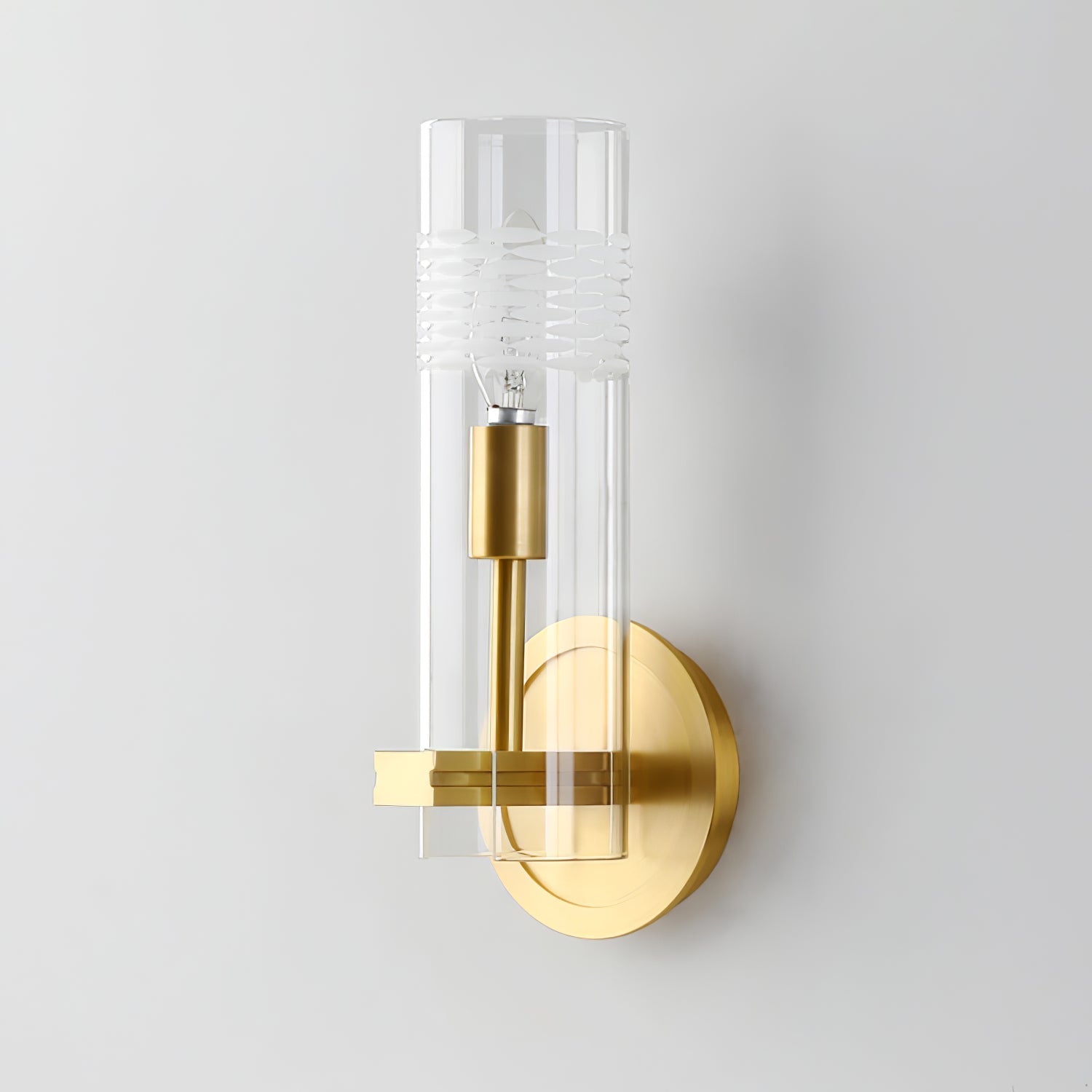Glass Candlestick Wall Light
