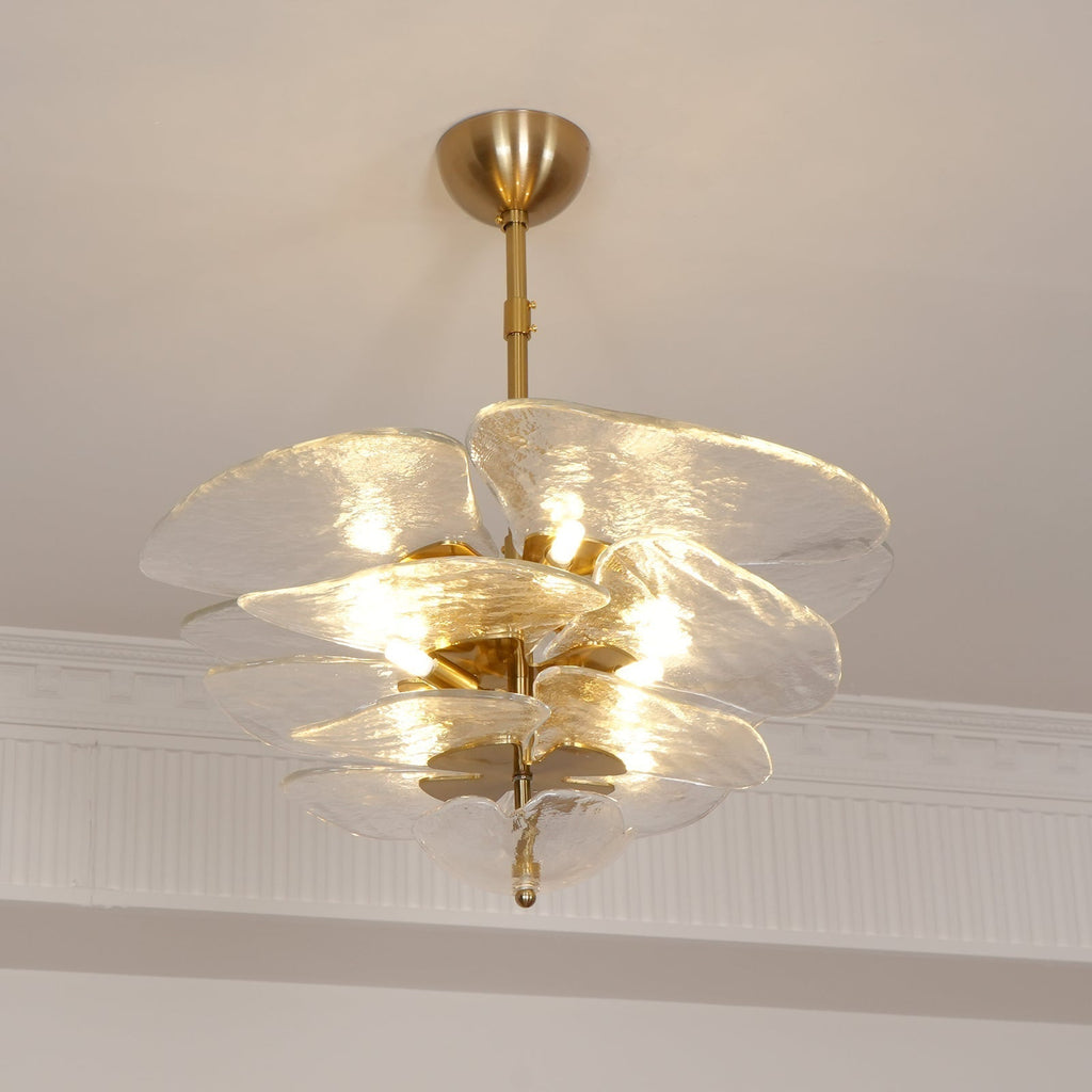 Petals Gold Murano Chandelier