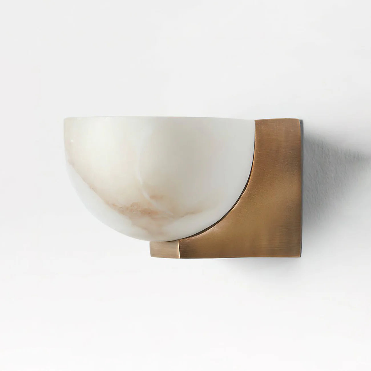 Hemispherical Alabaster Ath Wall Light