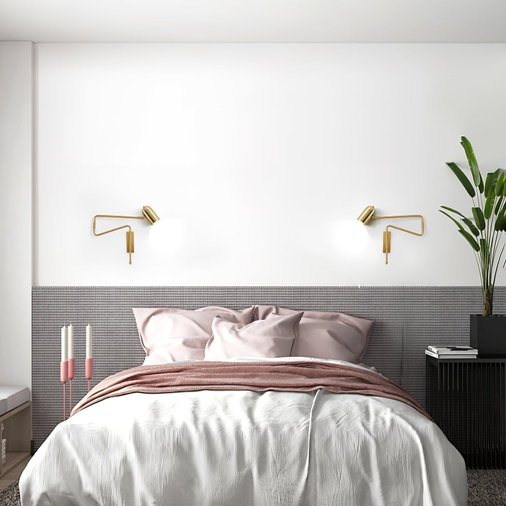 Long Arm Rotating Wall Lamp