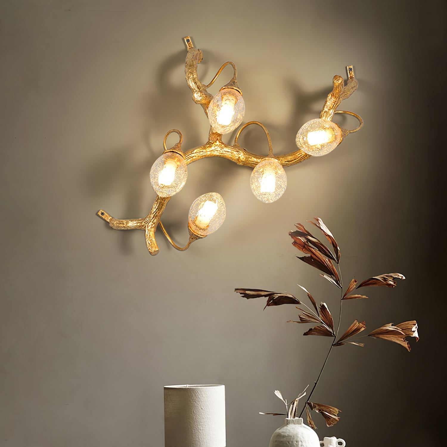 Lotus Brass Wall Lamp