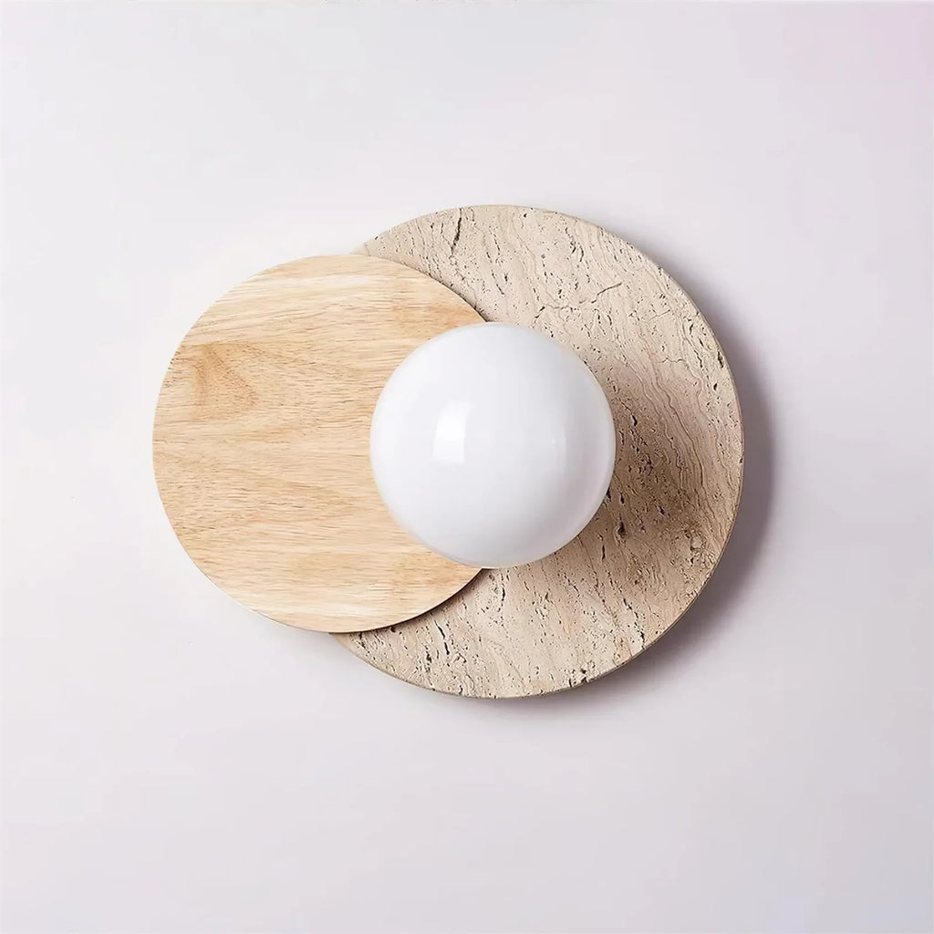 Lunar Eclipse Travertine Wall Lamp