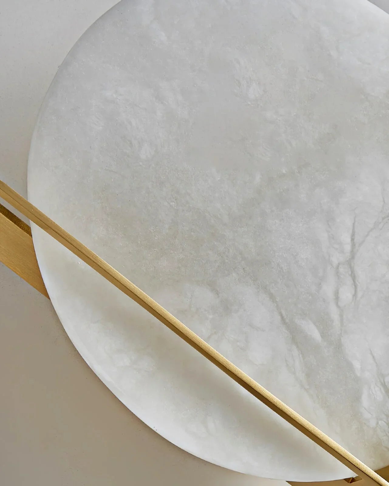 Alabaster Round Victory V Wall Lamp