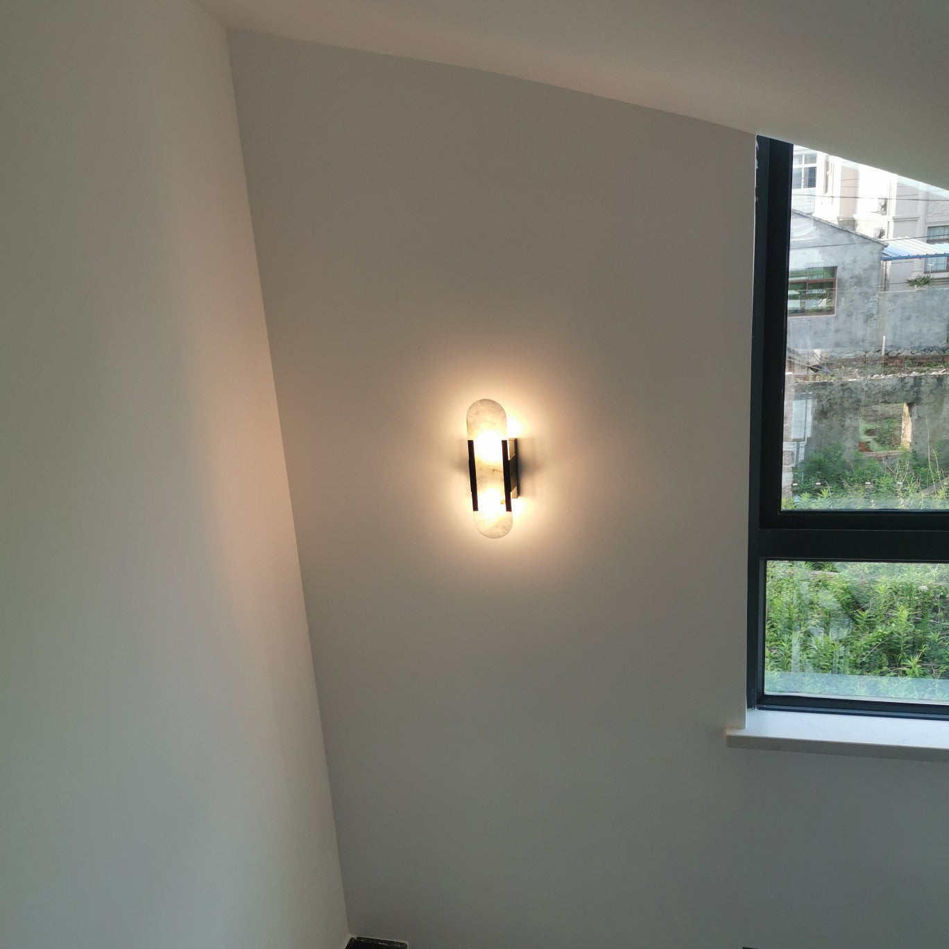 Geometric Harmony Alabaster Wall Lamp