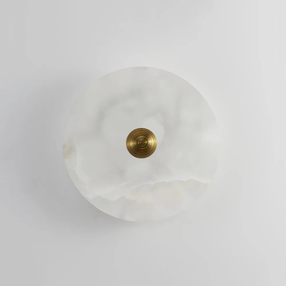 Modern Alabaster Round Wall Lamp