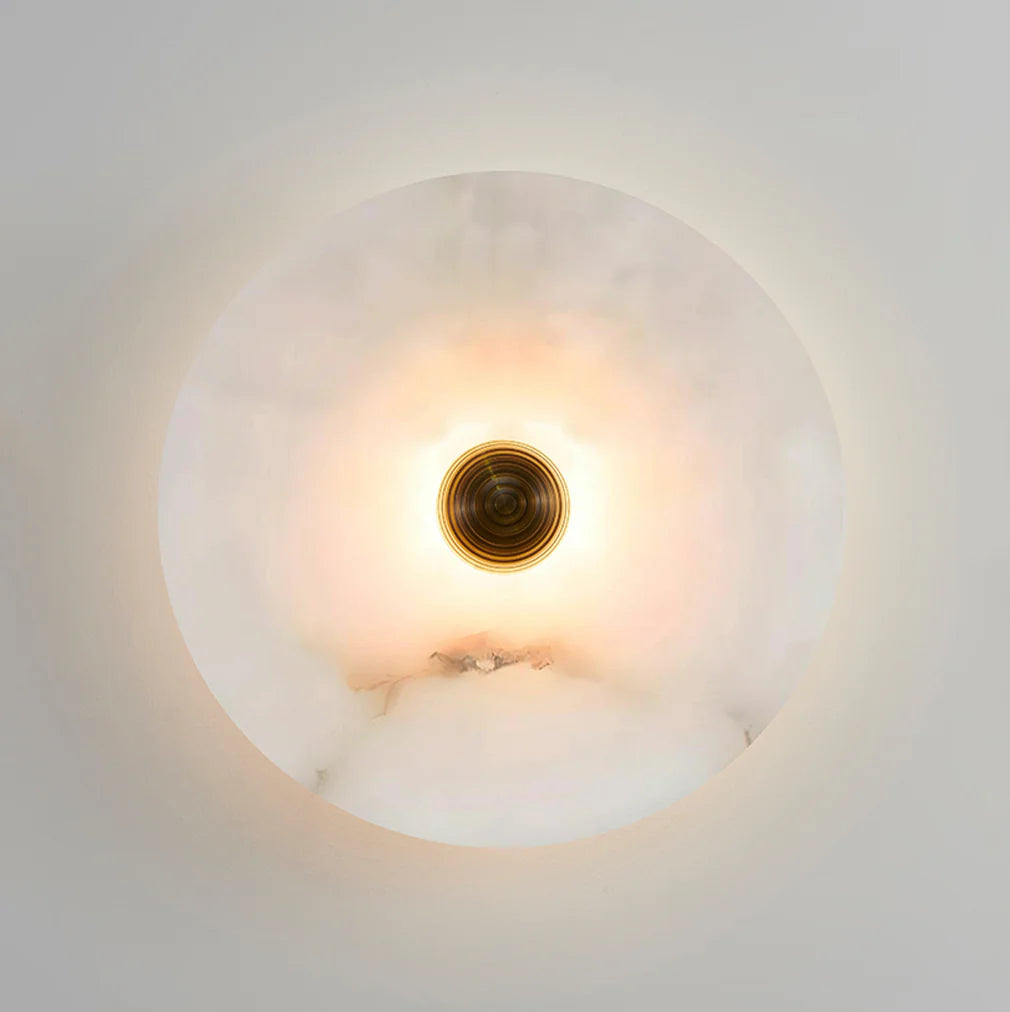 Modern Alabaster Round Wall Lamp