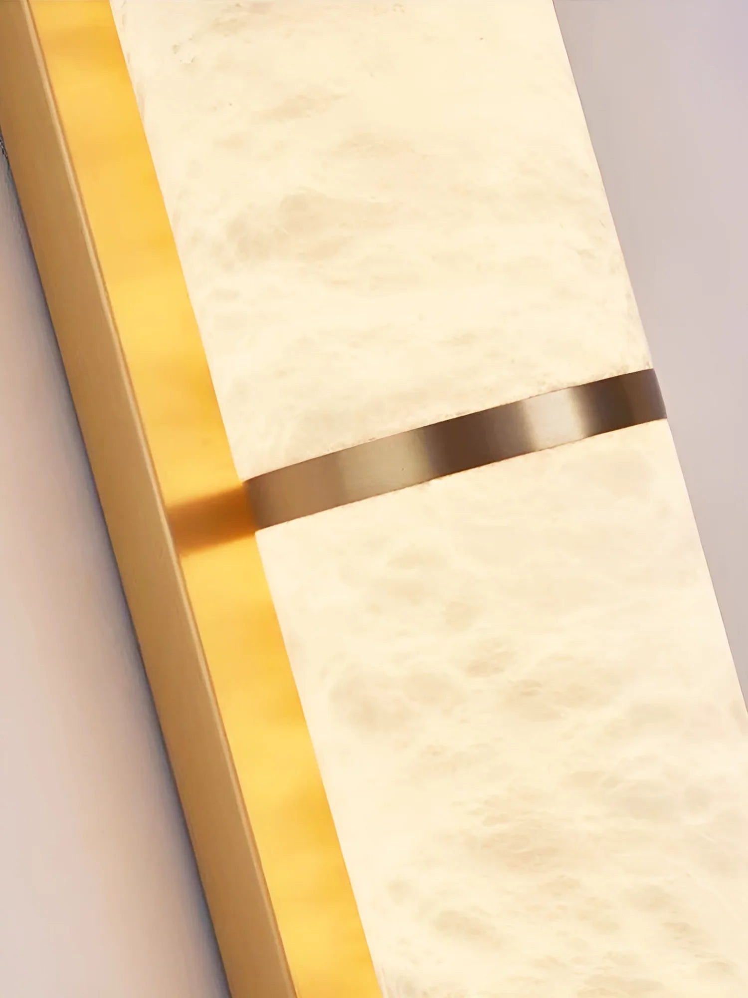 Modern Cylindra Alabaster Brass Wall Light
