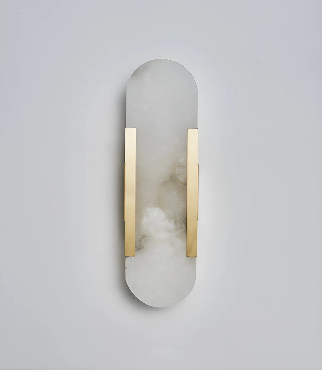 Modern Melange Elongated Alabaster Wall Lamp