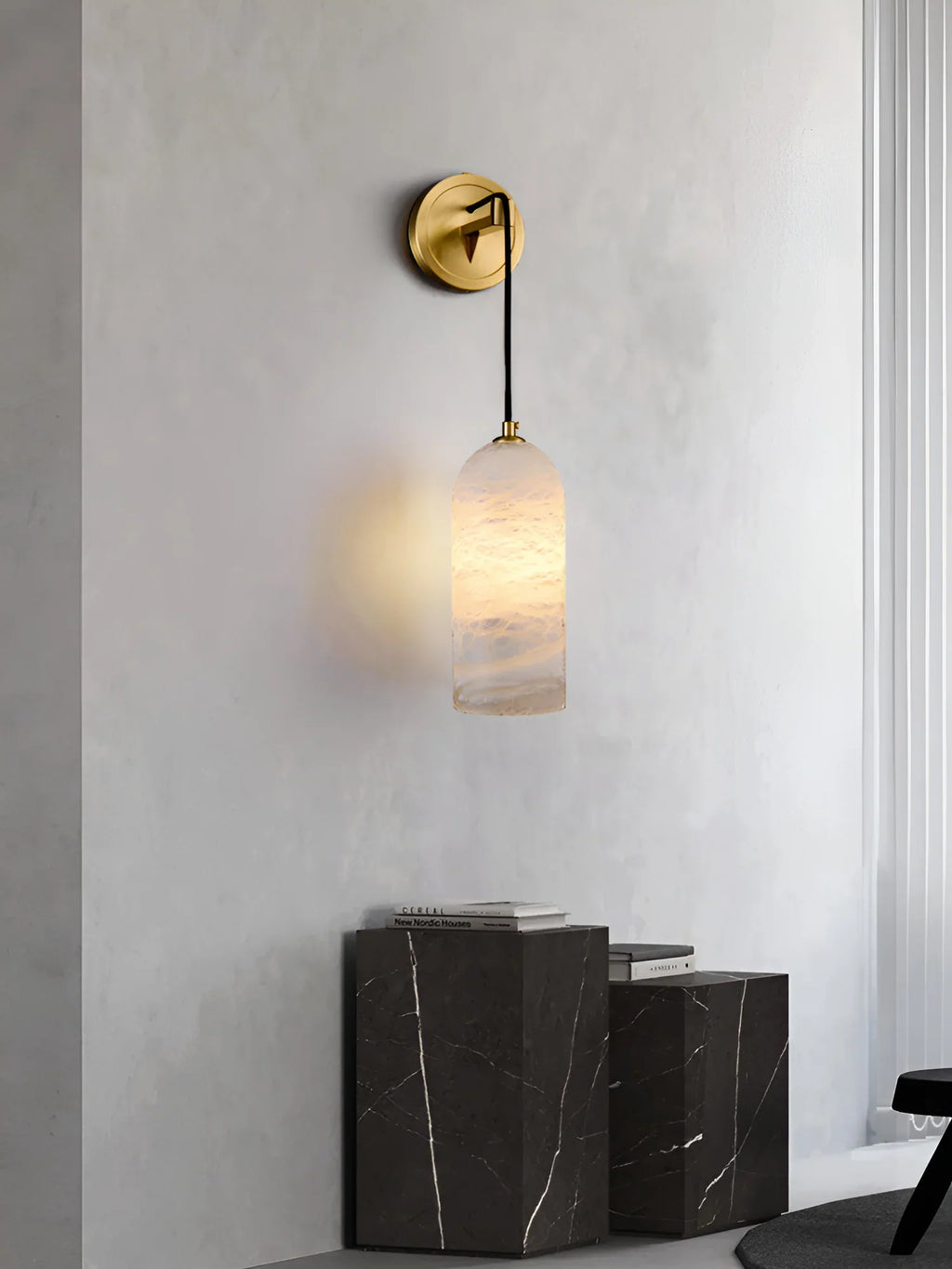 Modern Petra Alabaster Wall Sconce