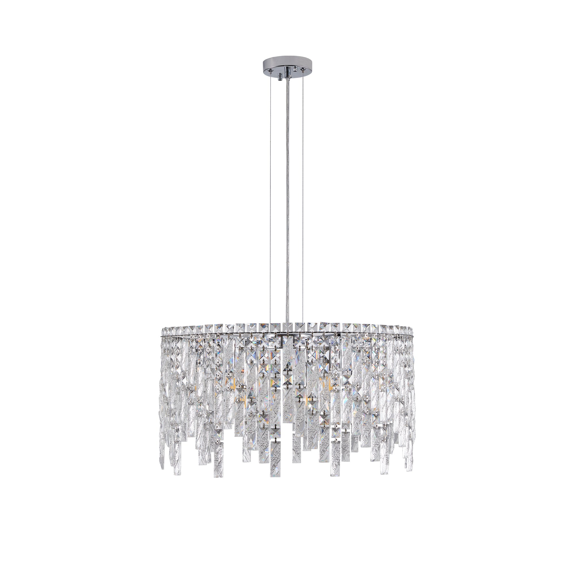 24"/35" Modern Round/Oval Crystal Chandelier