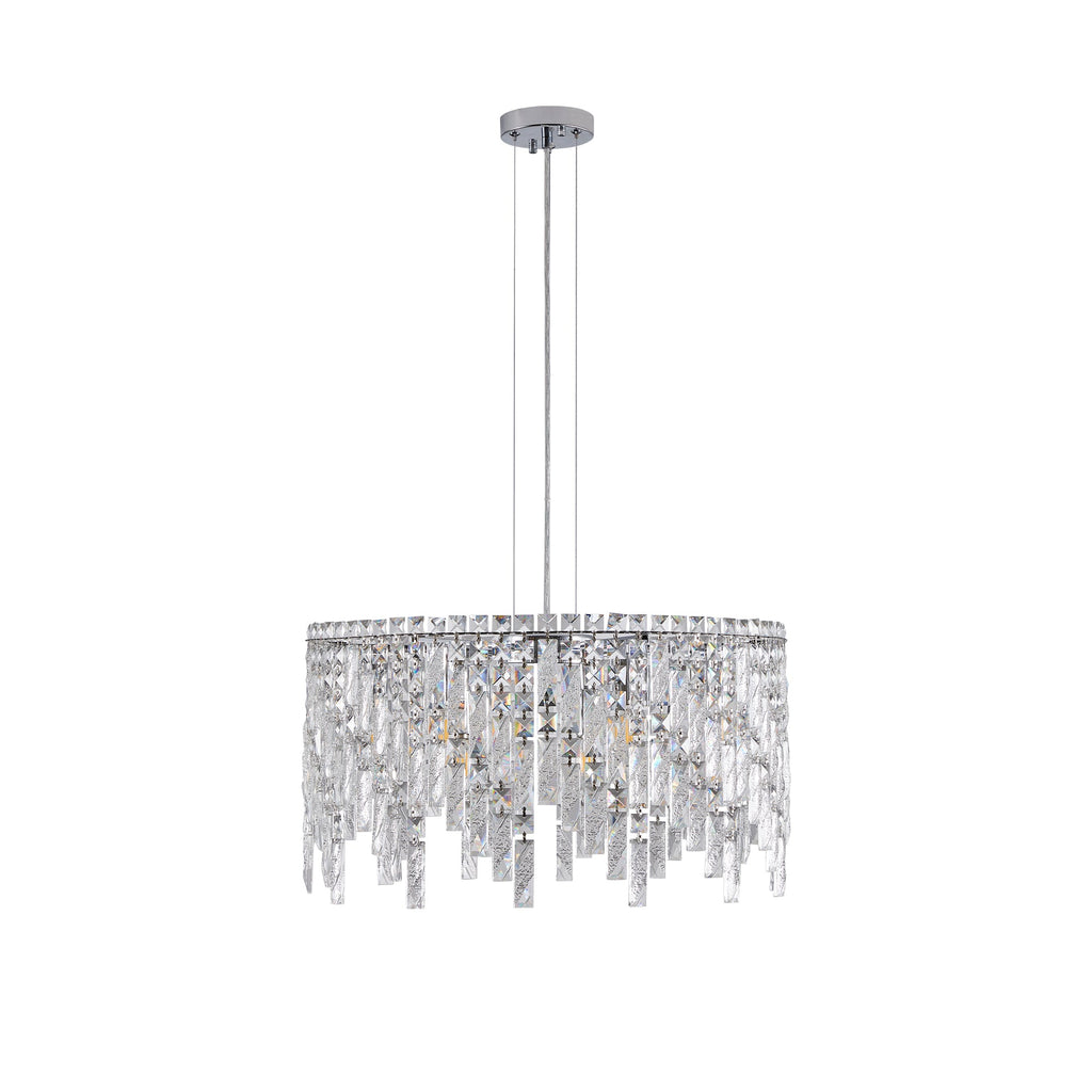 24"/35" Modern Round/Oval Crystal Chandelier