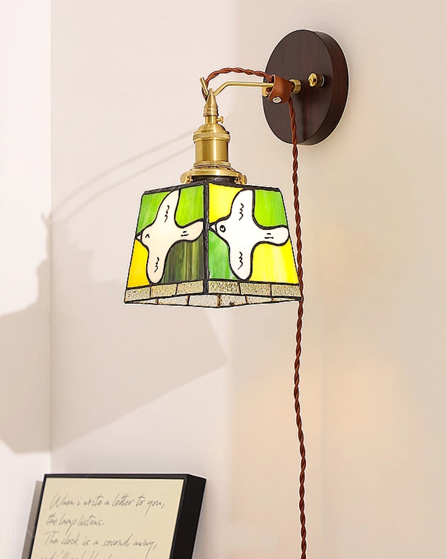 Peace Dove Plug In Wall Sconce