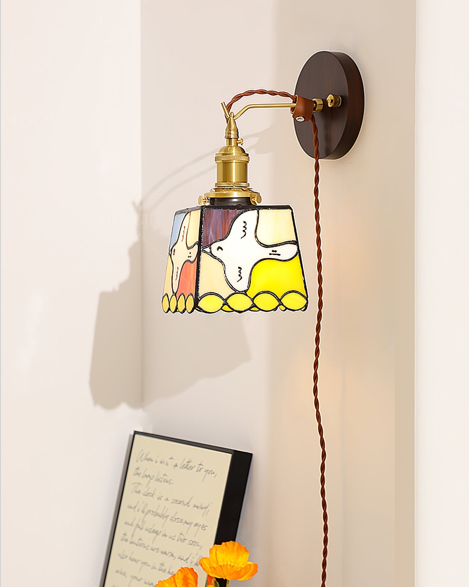 Peace Dove Plug In Wall Sconce