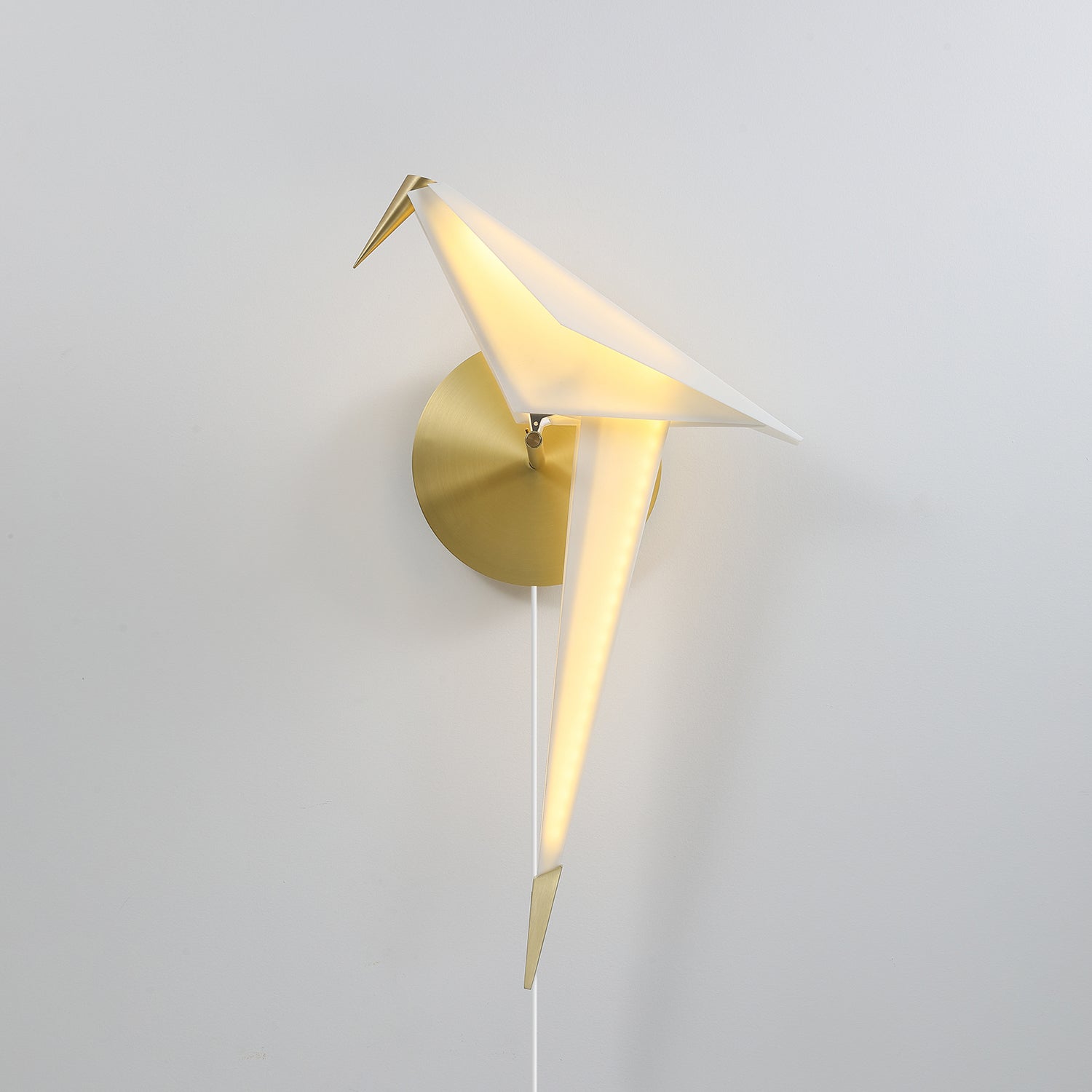 Perching Bird Plug In Wall Lamp