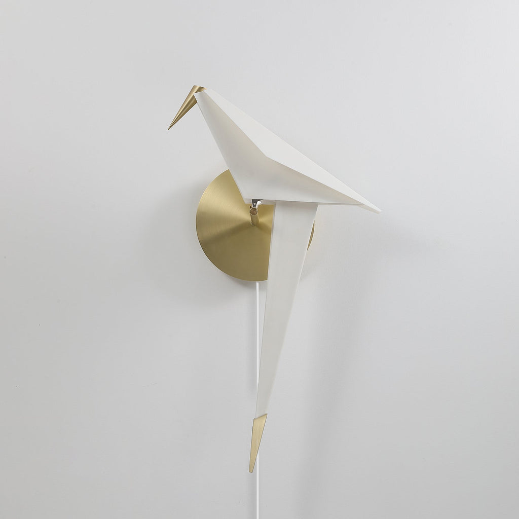 Perching Bird Plug In Wall Lamp