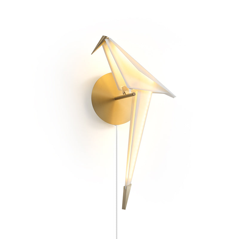 Perching Bird Plug In Wall Lamp