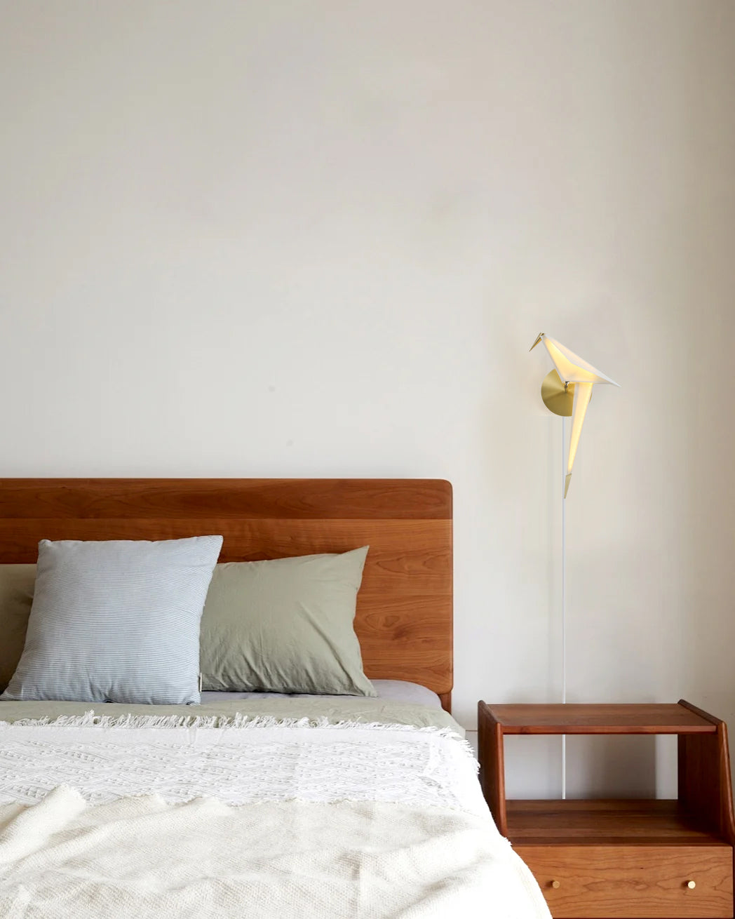 Perching Bird Plug In Wall Lamp