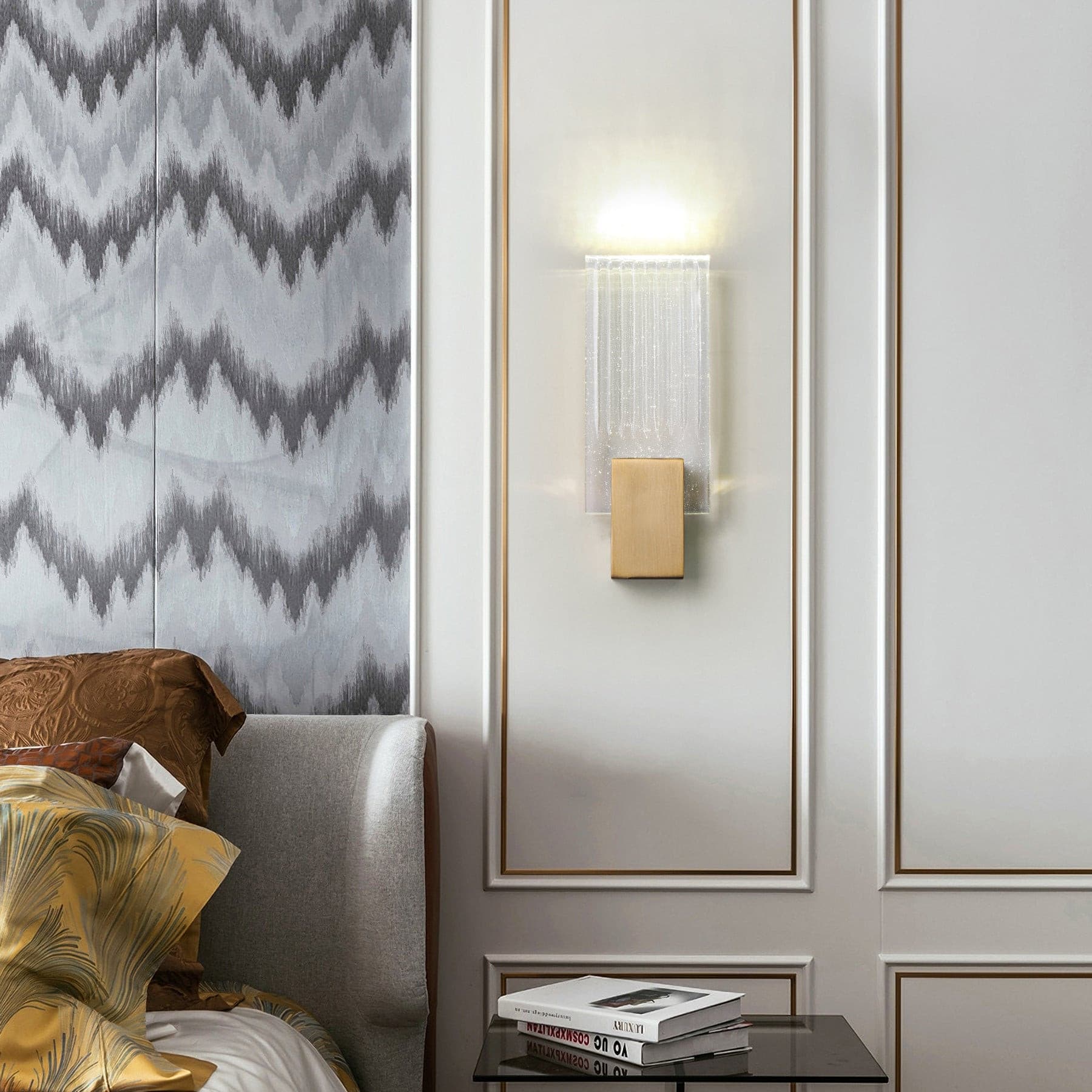 Pleated Crystal Wall Lamp