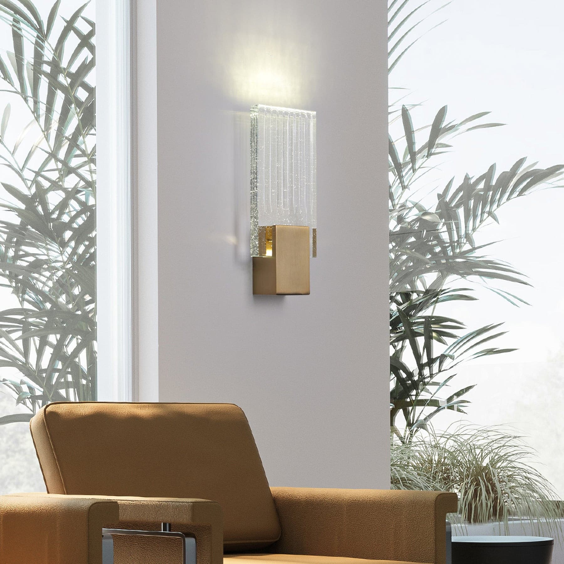 Pleated Crystal Wall Lamp