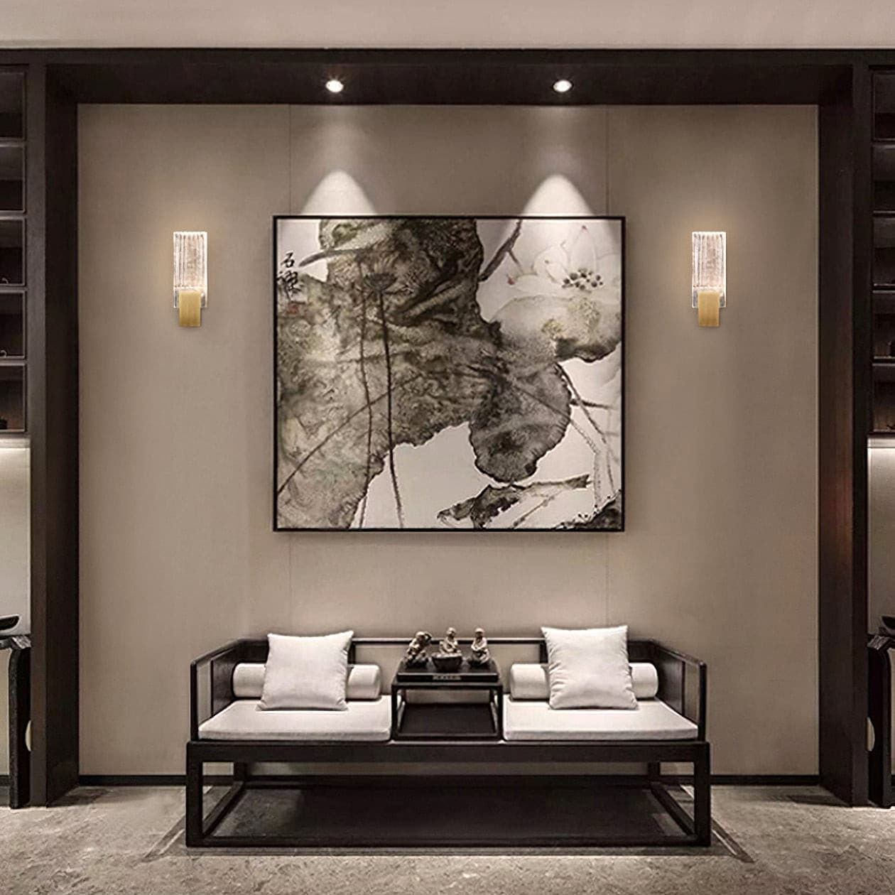 Pleated Crystal Wall Lamp