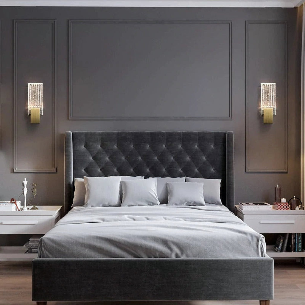 Pleated Crystal Wall Lamp