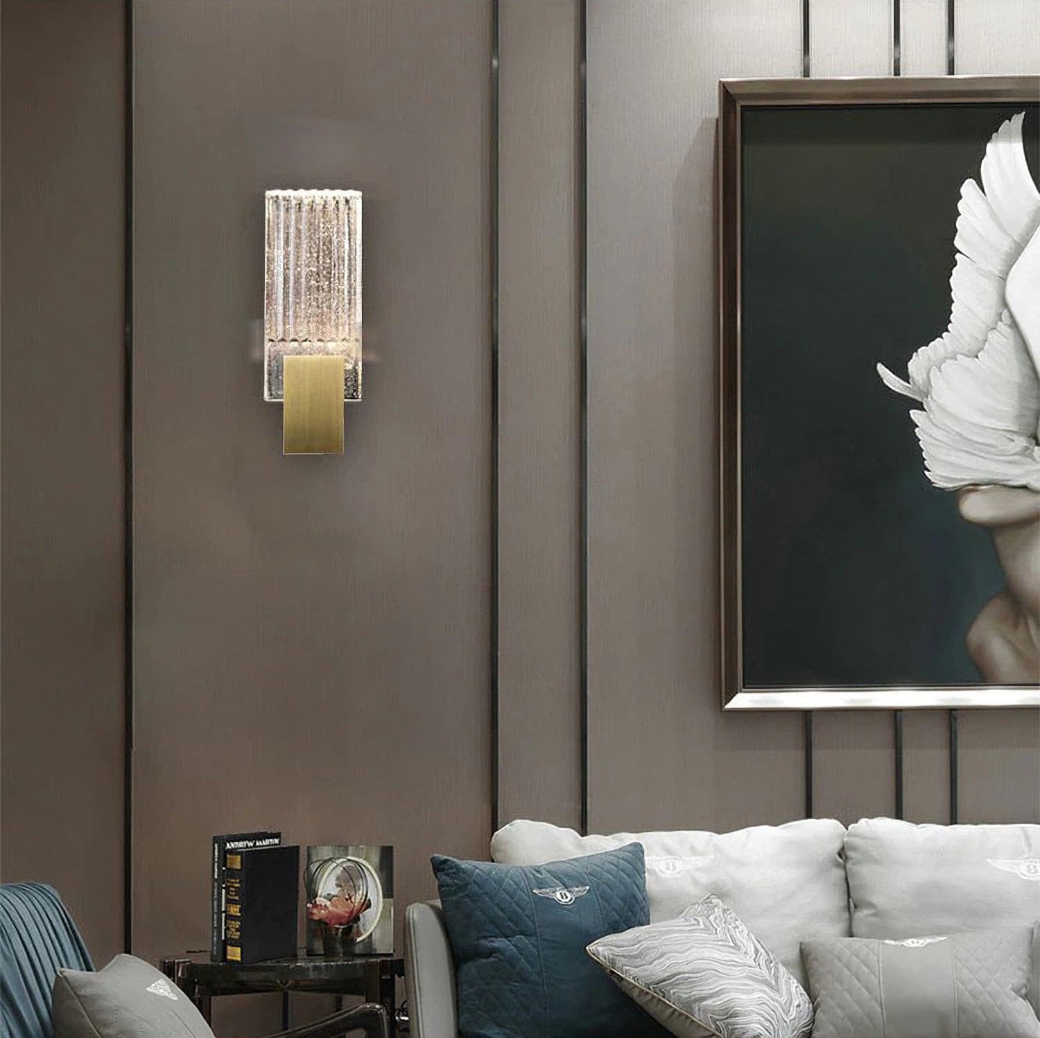 Pleated Crystal Wall Lamp