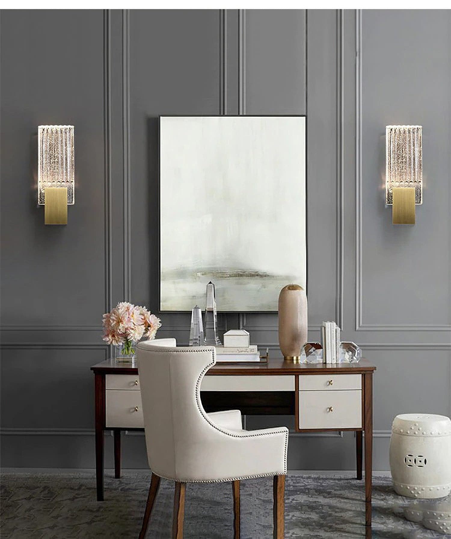 Pleated Crystal Wall Lamp