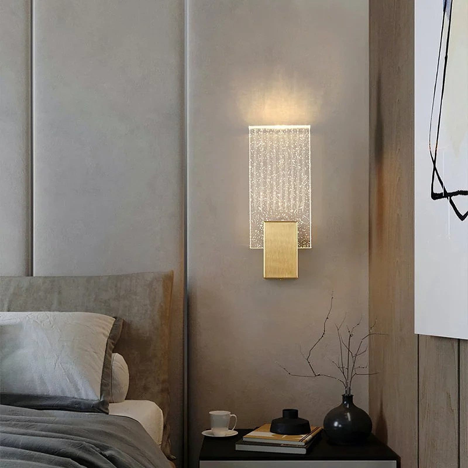 Pleated Crystal Wall Lamp