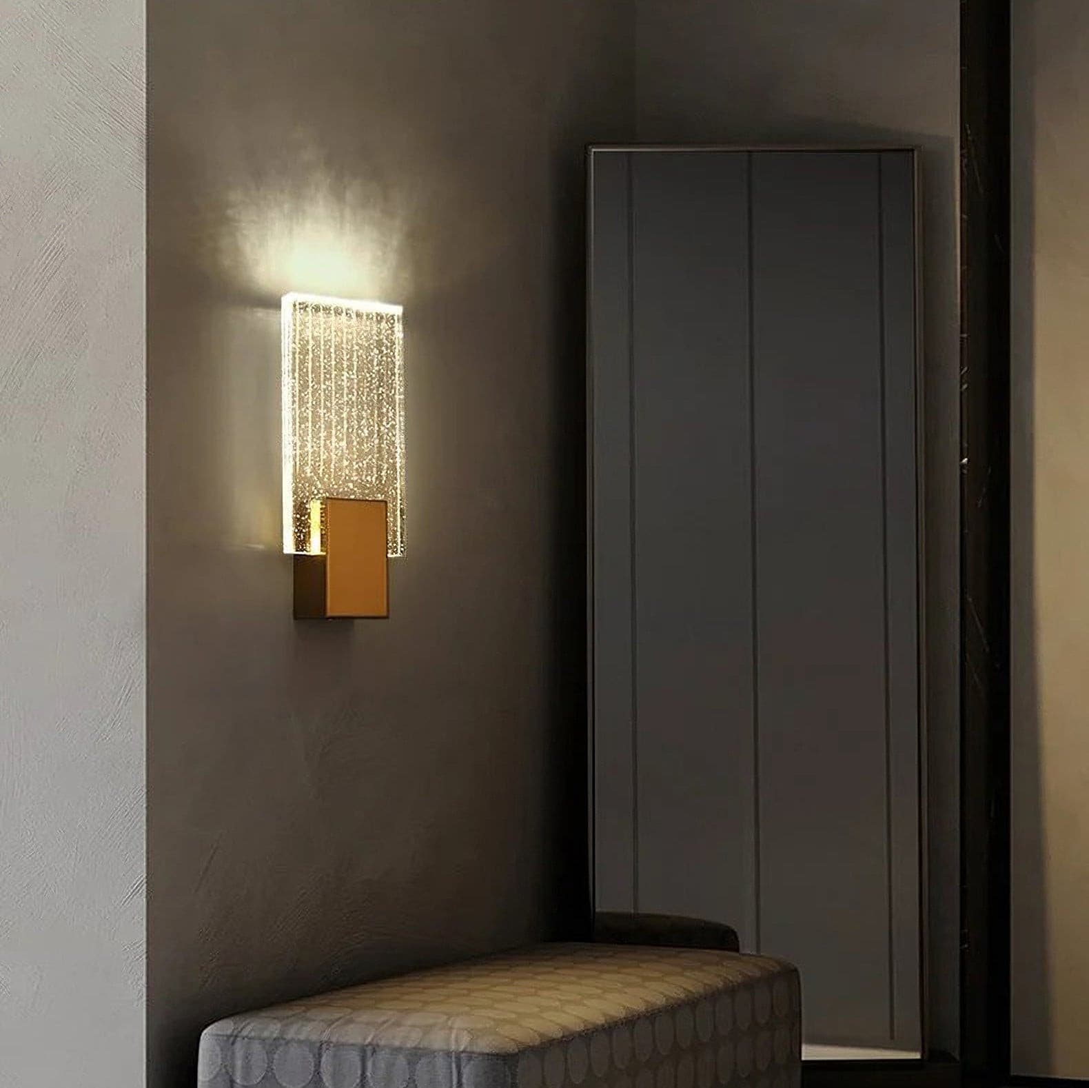 Pleated Crystal Wall Lamp